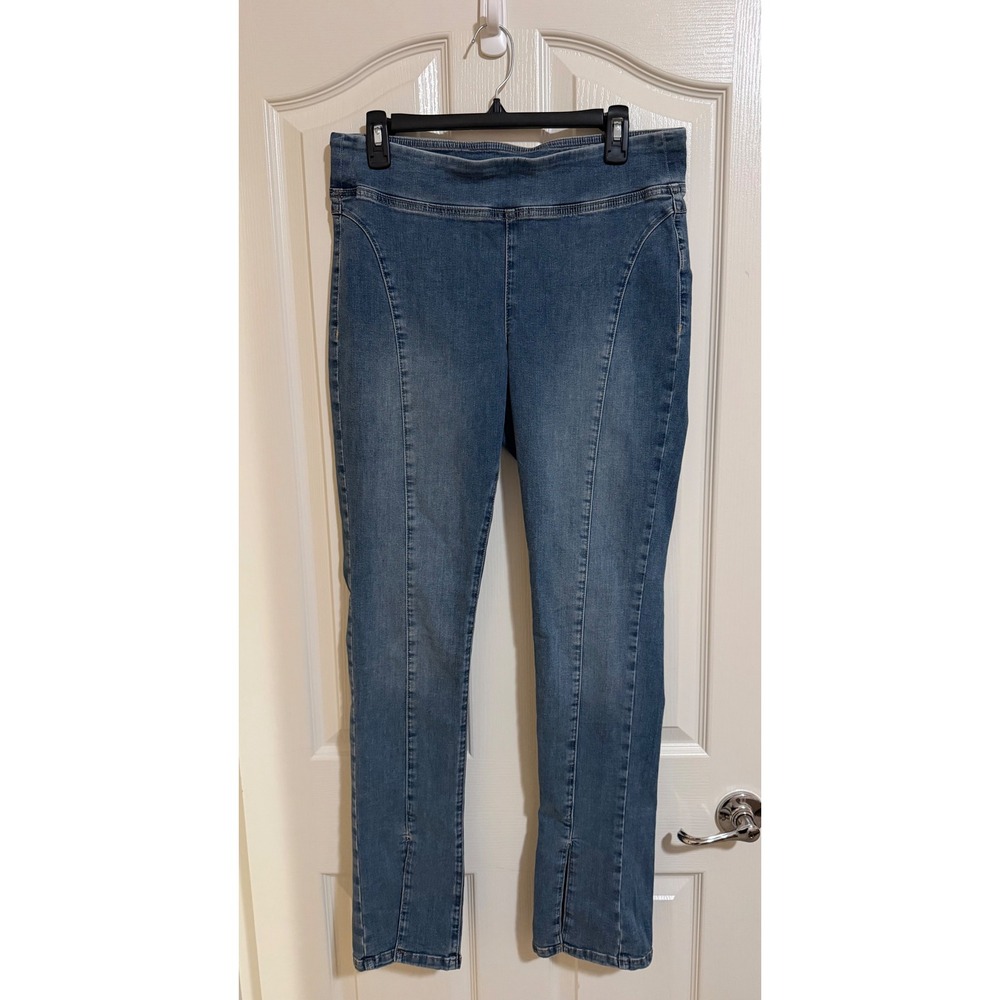 We The Free By Free‎ People Blue Stretch Denim Jeggings Distressed Women M Boho